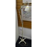 A retro painted anglepoise standard lamp on spider support circa 1960s Condition reports are