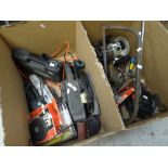 Two boxes containing part of a garage clearance Condition reports are provided on request by email