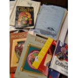 A parcel of Clarice Cliff collecting literature including a folder of Collectors Club