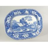 A John Rogers blue & white Fallow Deer transfer platter Condition reports are provided on request by
