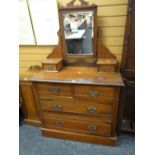 A vintage dressing table with two-long & two-short drawers Condition reports are provided on request
