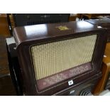 A vintage HMV radio Condition reports are provided on request by email only for this type of