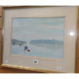 BRUCE NEPHAM painting of Penarth Head & Cardiff Bay together with two framed EMILY CARR mixed