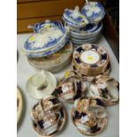 A quantity of Royal Doulton series-ware plates, quantity of rust ground & cobalt blue floral antique