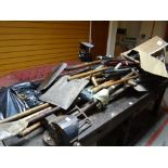 A large quantity of old garden tools Condition reports are provided on request by email only for