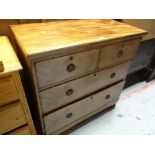 An antique chest of two long & two short drawers Condition reports are provided on request by