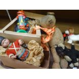 A parcel of early twentieth century soft toys & other toys Condition reports are provided on request