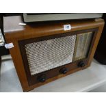 A GEC vintage veneered case radio Condition reports are provided on request by email only for this
