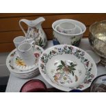 A parcel of Portmeirion pottery & an EPNS punch bowl Condition reports are provided on request by