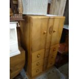 A vintage lightwood tall-boy, 72cms wide Condition reports are provided on request by email only for