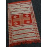 An Old Moroccan Kelim rug, 104 x 66cms Condition reports are provided on request by email only for