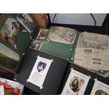 Three vintage postcard albums & contents ETC Condition reports are provided on request by email only