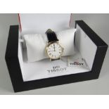 As new boxed labelled Tissot gents wrist watch on crocodile black leather strap Condition reports