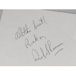 A Del Shannon & Frank Sinatra autograph Condition reports are provided on request by email only