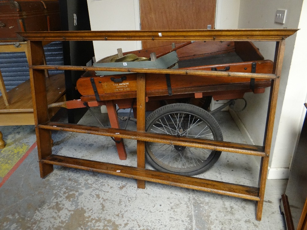 An antique oak Welsh dresser rack Condition reports are provided on request by email only for this