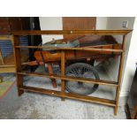 An antique oak Welsh dresser rack Condition reports are provided on request by email only for this