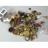 Parcel of assorted lockets & other jewellery including gold items Condition reports are provided