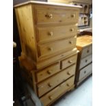 Two pine chests of drawers Condition reports are provided on request by email only for this type