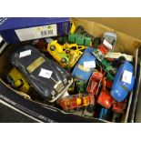 A box of diecast toy vehicles Condition reports are provided on request by email only for this