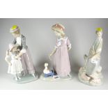 Two Lladro & a Nao figurine Condition reports are provided on request by email only for this type of