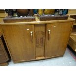 A two-door vintage oak carved-centre sideboard Condition reports provided on request by email for