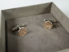Clogau 'Gold of Royalty Company' Welsh design horizon cuff links, RRP £350 Condition reports