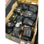Approx ten assorted cameras including retro 1950s film cameras, Eumig movie camera, Polaroid 340