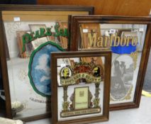Three reproduction pub advertising mirrors Condition reports provided on request by email for this