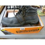 As new pair of Work Tough safety boots, size 10, boxed