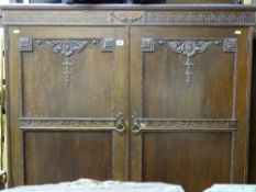 Waring & Gillow Ltd mahogany two door wardrobe and single door bedside cabinet
