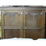 Waring & Gillow Ltd mahogany two door wardrobe and single door bedside cabinet