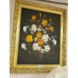 Modern oil on canvas in a gilt frame - still life, indistinctly signed, 50 x 40 cms