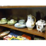 Limoges gilt decorated coffee pot, Sadler teapot with a quantity of Limoges and other teaware