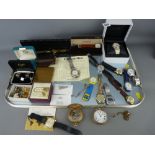 Good collection of gent's wrist and pocket watches, cufflinks and other items