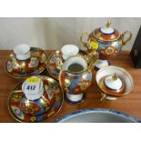 Colourful Noritake part teaset