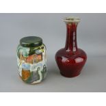 Two pieces of Cobridge stoneware pottery including a 1999 limited edition (33/100) jar and cover and