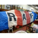 RAF Falcon Display parachute remnant with full RAF lettering (care required if unfolding),