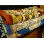 Three small woollen rugs