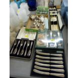 Selection of mainly boxed and cased cutlery