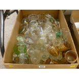 Box of vintage drinking and other glassware