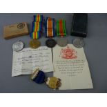 World War I 1914-18 Campaign and Victory medals awarded to 4294 Pte F Bennett, L'Pool R, an unmarked