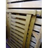 Modern oak double bedstead