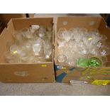 Two boxes of drinking glassware