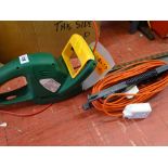 400w hedge trimmer, model no. TRY400HTB and extension lead E/T