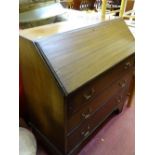 Edwardian inlaid mahogany fall front bureau