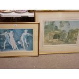 SIR WILLIAM RUSSELL FLINT two framed limited edition (17/850 and 578/850) prints - one depicting