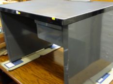 Modern metal engineer's style desk with single drawer