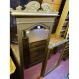 Gilt painted Edwardian dressing mirror and one other