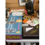 Original boxed Kerplunk game by Ideal with mixed selection of card, board and table games