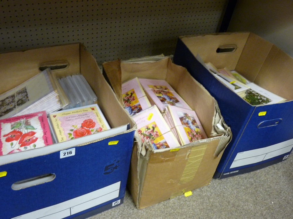 Large quantity (approximately 1,000) as new bundles of Mother's Day cards